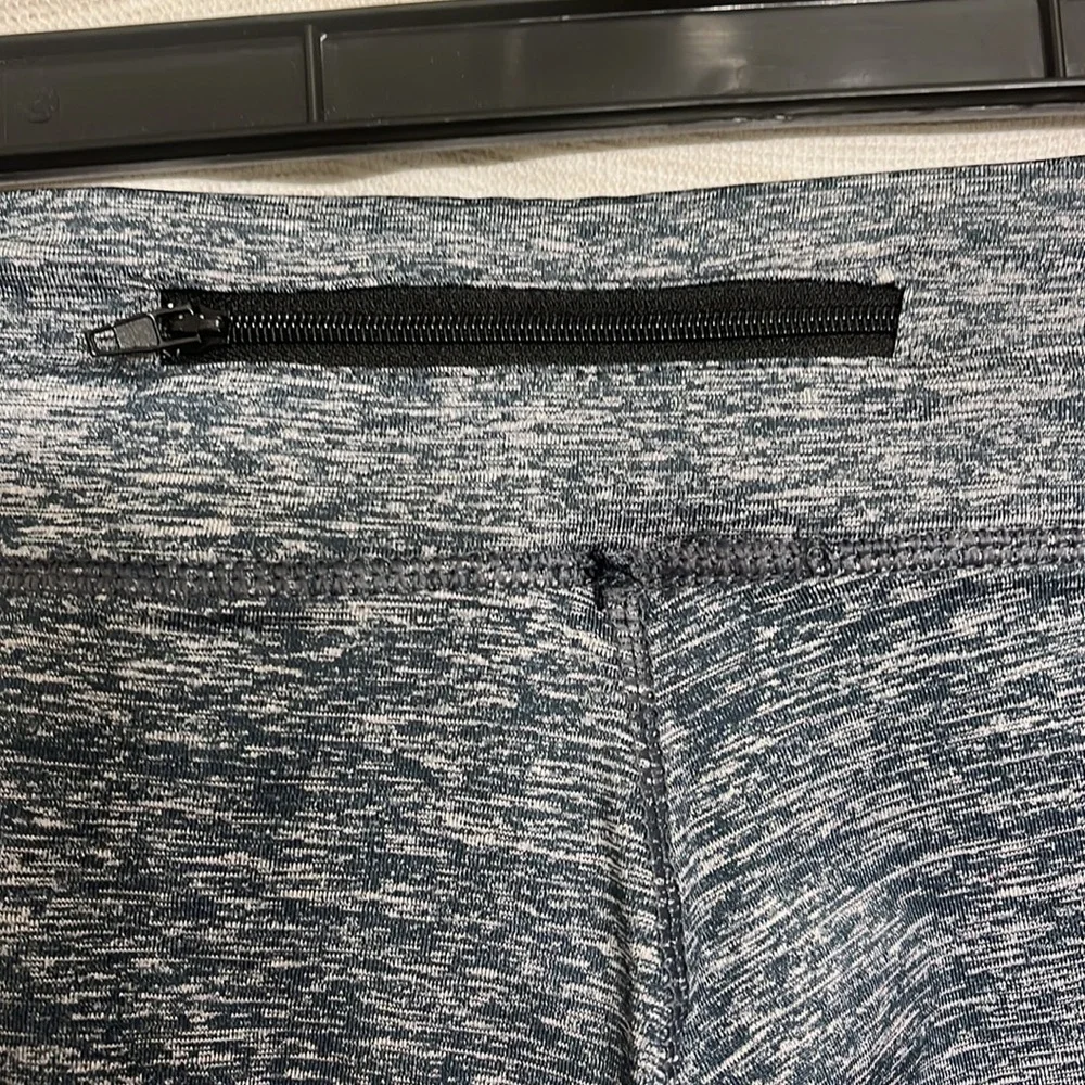 LAST CALL Grey biker shorts with mesh accents